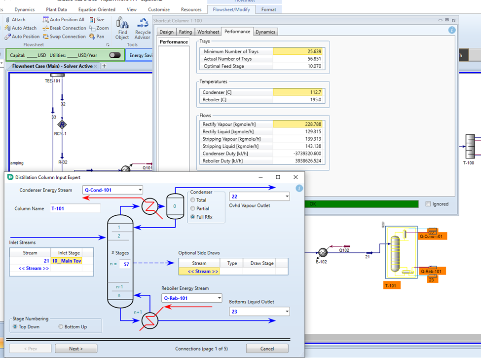Column parameters